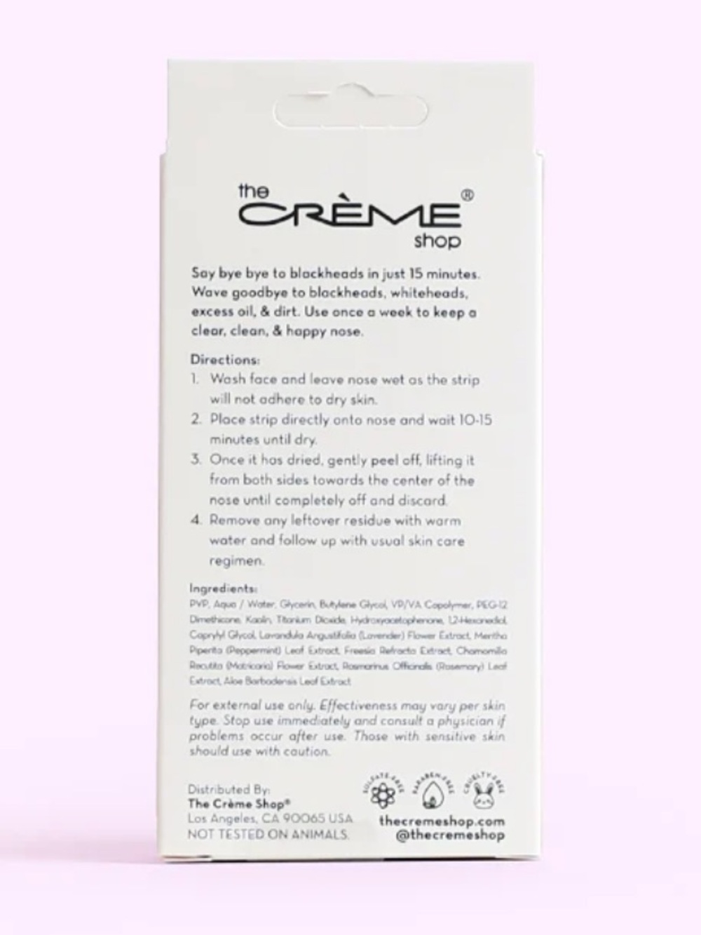 The Crème Shop Bye Bye Blackheads Deep Cleansing Pore Strips - Moo Berry - Picture 4 of 5